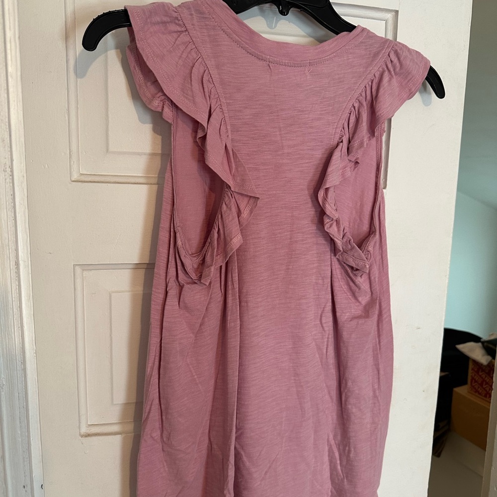 Pink Ruffle Sleeve Tank - Picture 3 of 5